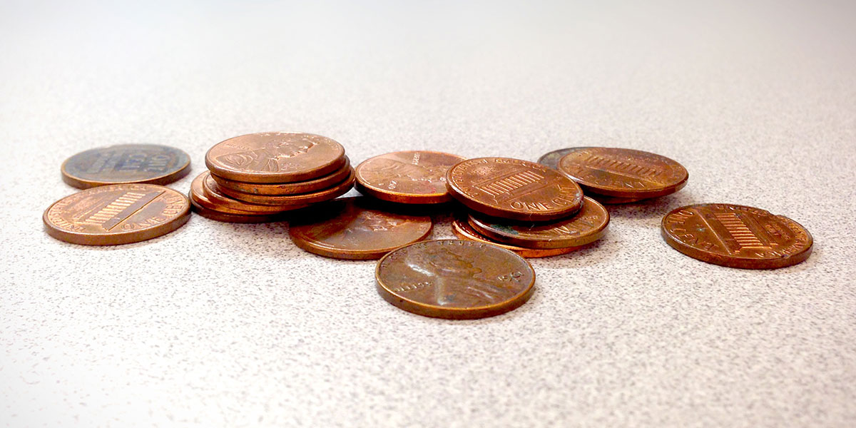 pennies.